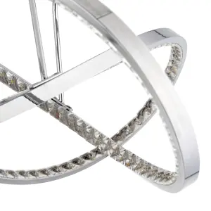 Paros Acrylic & aluminium Chrome effect Ceiling light