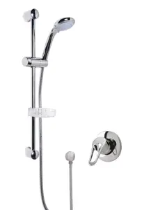 Shower Bundle Concealed Round Manual Valve & Multi Function Handset Slide Rail Kit - Chrome Balterley