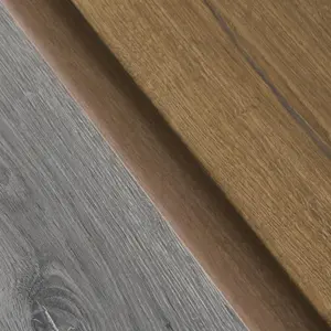 Flat self-adhesive wood effect aluminium door floor edging bar strip trim threshold 930 x 30mm a02 chile nut