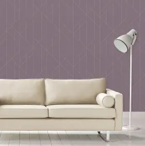 Fine Decor TC25205 Angular Wallpaper, Purple