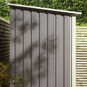 Rowlinson Trentvale 5x3 ft Pent Light grey Metal Shed