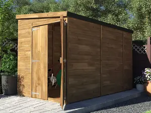 Dunster House Wooden Shed Garden Storage 1.8m x 3m Pressure Treated No Window Overlord Pent