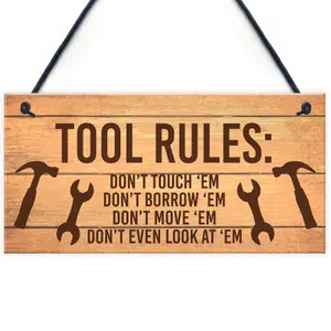 Funny Tools Sign For Man Cave Garage Shed Door Sign Gift For Men Dad Grandad