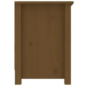 Berkfield TV Cabinet Honey Brown 103x36,5x52 cm Solid Wood Pine