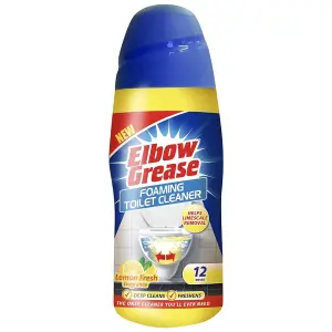 Elbow Grease Foaming Toilet Cleaner Powder, Lemon Fresh, 500g (Pack of 3)