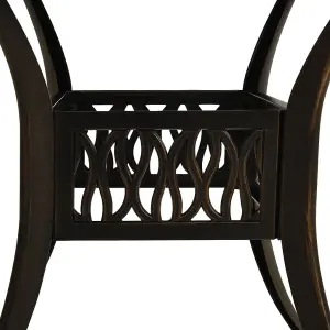 Berkfield Garden Table Bronze 90x90x74 cm Cast Aluminium