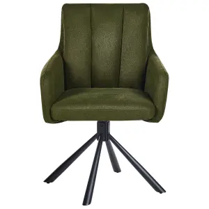 Set of 2 Dining Chairs SARDOAL Dark Green