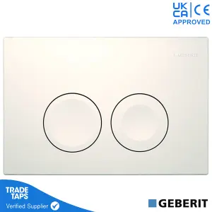 Geberit Duofix Toilet Concealed Cistern Frame 98cm with Geberit Delta 25 Flush Plate White