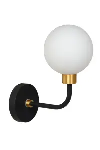 Lucide Berend Classic Wall Light Bathroom - 1xG9 - IP44 - Black