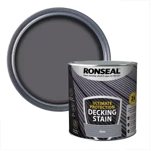 Ronseal Ultimate protection Slate Matt Decking Wood stain, 2.5L