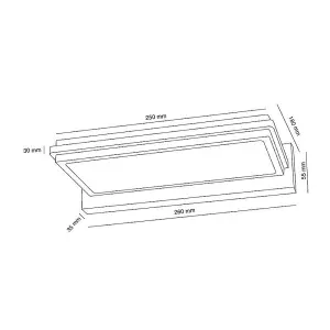 Luminosa New Or LED Wall Light 30W 3000K White