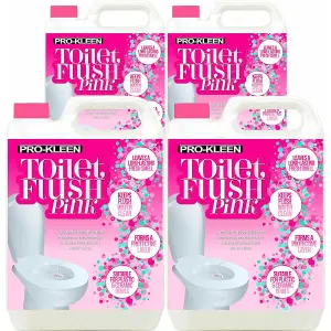 Pro-Kleen Toilet Fresh Flush Cleaning Liquid 20L - Concentrate, Easy to Use, Pink Fluid Formula for Caravans, Motorhomes & Boats