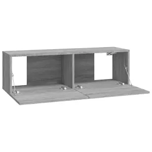 Berkfield Wall TV Cabinets 4 pcs Grey Sonoma 100x30x30 cm