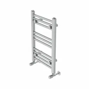 Rinse Modern Bathroom Heated Towel Rail Ladder Radiator 600x400mm Straight for Bathroom Kitchen Chrome