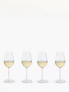 Dartington Crystal Entertain White Wine Glass, Set Of 4, 250Ml, Clear