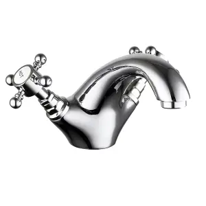 SunDaze Traditional Bathroom Basin Sink Mixer Tap Chrome Vintage Cloakroom Faucet