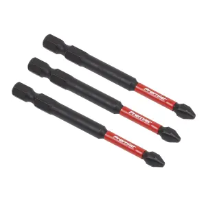 Sealey Phillips 2 Impact Power Tool Bits 75mm 3 Pieces Professional AK8255