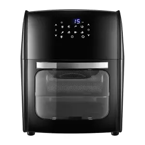 12L Black Display Kitchen Air Fryer with Rotisserie Basket