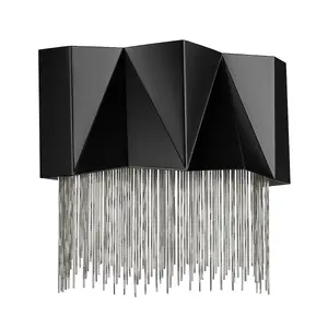 3 Bulb Wall Light Geometric Pendant Layers Satin Black Silver LED G9 3.5W LED