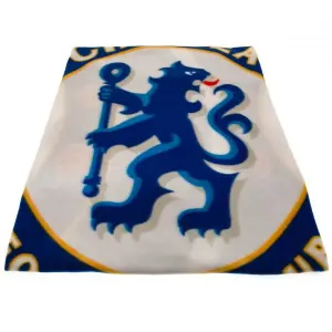 Chelsea FC Fleece Pulse Blanket Royal Blue/White (One Size)