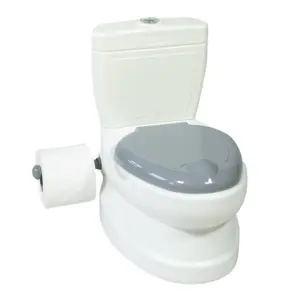 Kids Potty Training Toilet Seat with Flush Sound & Light Portable Easy Clean Removable Pot & Seat