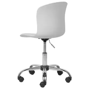 Desk Chair Faux Leather White VAMO