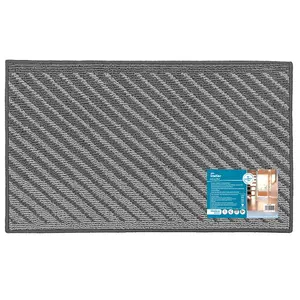 JVL Stellar Machine Washable Latex Backed Doormat, 50x80cm, Grey