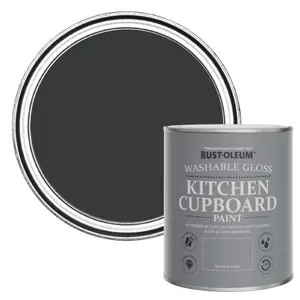 Rust-Oleum Natural Charcoal (Black) Gloss Kitchen Cupboard Paint 750ml