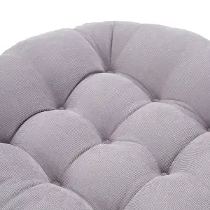 Grey 50cm Corduroy Tatami Round Seat Cushion Seat Pad