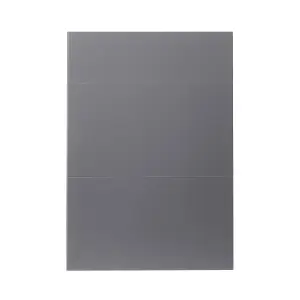 GoodHome Stevia Gloss anthracite 3 drawer front, Pack of 1 (H)715mm (W)497mm (T)18mm