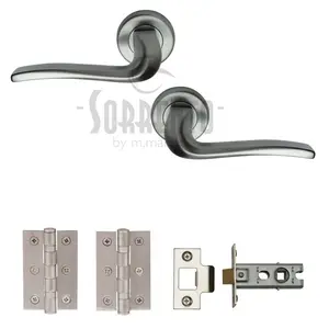 Capri Door Handle Kit Satin Chrome