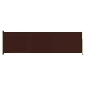 Berkfield Patio Retractable Side Awning 180x600 cm Brown