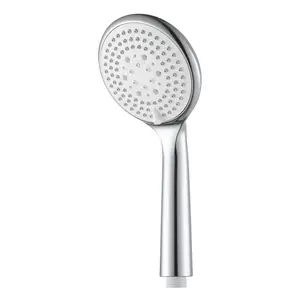 GoodHome Cavally White Chrome effect 3-spray pattern Shower head