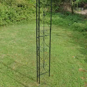 Tivoli Metal Decorative Garden Arch in Black