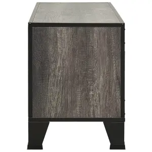 Berkfield TV Cabinet Grey 105x36x47 cm Metal and MDF