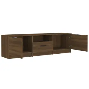 Berkfield TV Cabinet Brown Oak 140x35x40 cm Engineered Wood