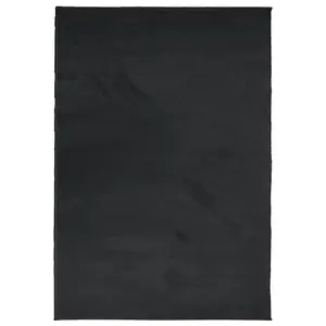 Rug OVIEDO Short Pile Black 160x230 cm