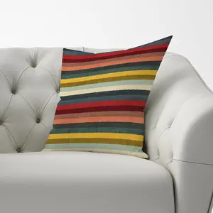 Multicolour Striped Brish Pattern Cushions 60cm x 60cm