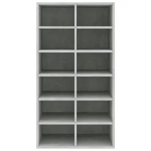 Berkfield Shoe Rack Concrete Grey 54x34x100.5 cm Engineered Wood