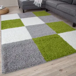 Myshaggy Collection Rugs Geometric Design  381 Green