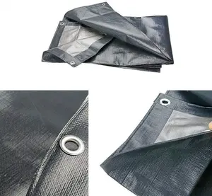 6 x 6 m Tarpaulin Cover - Grey 200GSM - Waterproof, Frost-Resistant, UV Protection, Multipurpose, Groundsheet