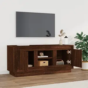 Berkfield TV Cabinet Brown Oak 102x35x45 cm Engineered Wood