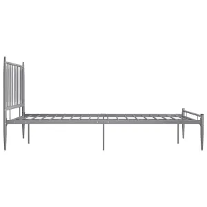 Berkfield Bed Frame Grey Metal 120x200 cm