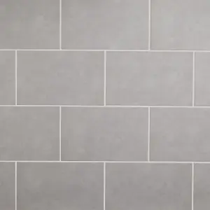 Colours Cimenti Light grey Matt Ceramic Wall Tile Sample