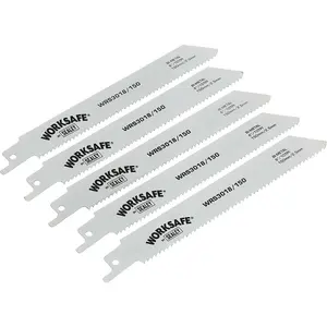 5-Pack 150mm Reciprocating Saw Blades for Cutting Steel and Cast Iron Pipes