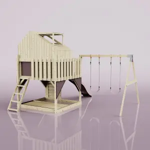 PolarPlay Kids Climbing Tower & Playhouse with Swing and Slide - Swing Haldor Rose