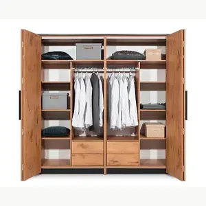 Loft Mirrored Folding Door Wardrobe Elegant Space Saving Storage