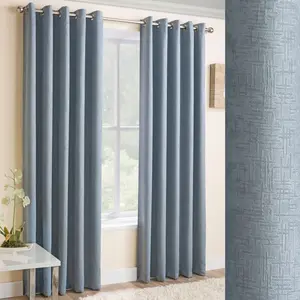 Biller Eyelet Thermal Light Reducing Curtain (Set of 2) Duck Egg / 117cm Width x 137cm Drop