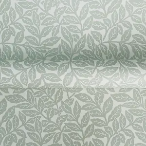 Crown Archives Ash Branch Wallpaper Light Moss Green M1179