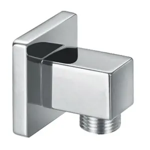 Dezine Cubo Concealed Shower Kit with Slide Rail Kit and Ceiling Mounted Rain Head, Chrome